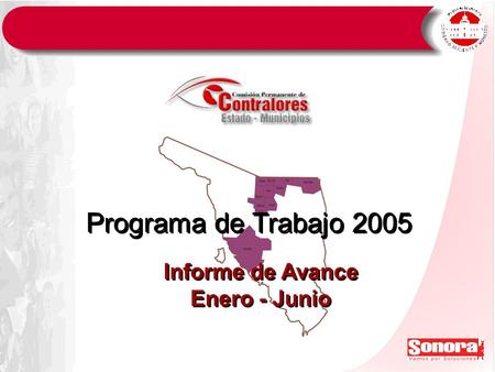 Programa de Trabajo 2005 Informe de Avance Enero - Junio Informe de Avance Enero - Junio.