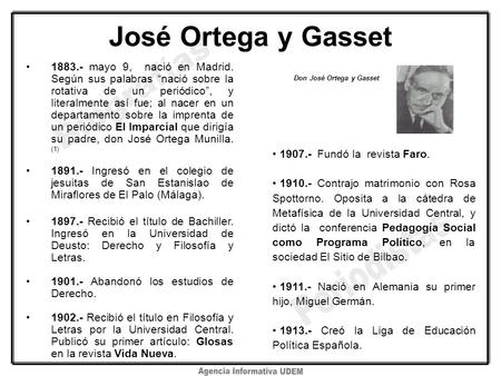 Don José Ortega y Gasset