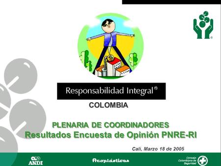 COLOMBIA Cali, Marzo 18 de 2005 PLENARIA DE COORDINADORES Resultados Encuesta de Opinión PNRE-RI PLENARIA DE COORDINADORES Resultados Encuesta de Opinión.