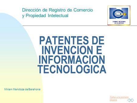 PATENTES DE INVENCION E INFORMACION TECNOLOGICA