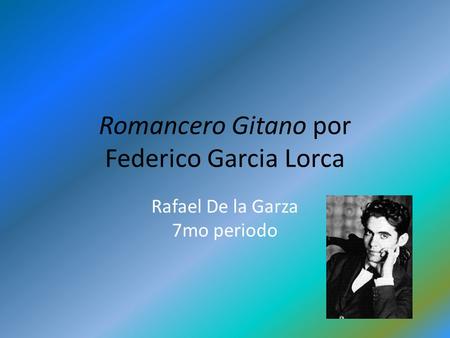 Romancero Gitano por Federico Garcia Lorca