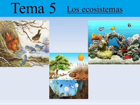 Tema 5 Los ecosistemas.