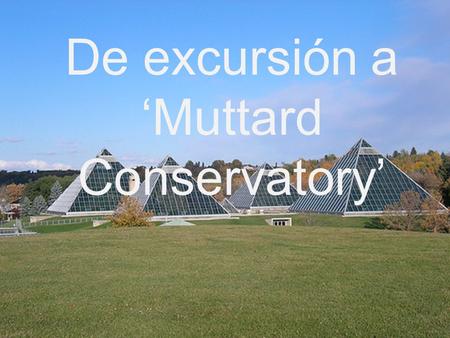 De excursión a ‘Muttard Conservato ry De excursión a ‘Muttard Conservatory’