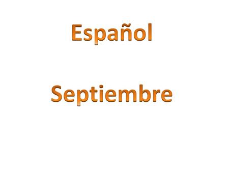 Español Septiembre.