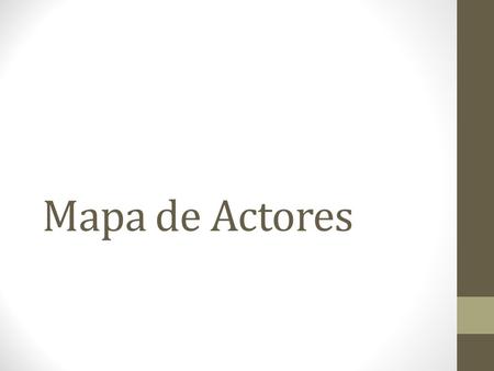 Mapa de Actores.
