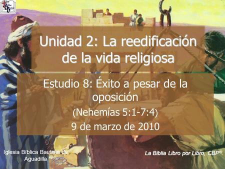 Unidad 2: La reedificación de la vida religiosa