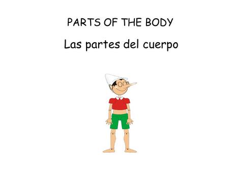 PARTS OF THE BODY Las partes del cuerpo.