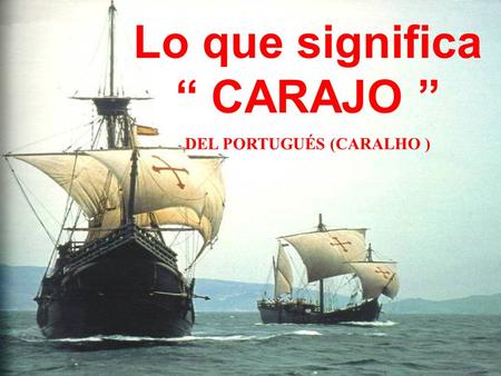 Lo que significa “ CARAJO ” DEL PORTUGUÉS (CARALHO )