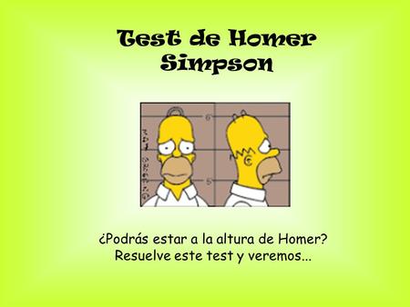 Test de Homer Simpson ¿Podrás estar a la altura de Homer?