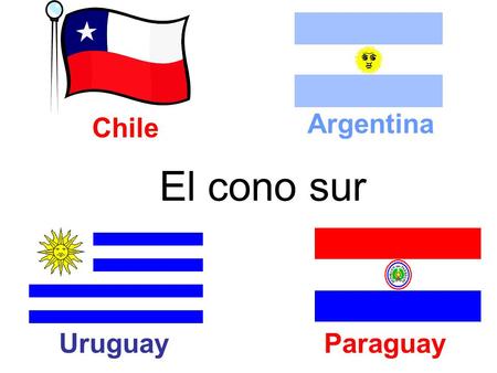Argentina Chile El cono sur Uruguay Paraguay.
