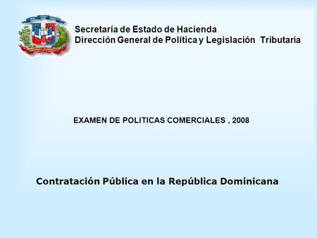 Contratación Pública en la República Dominicana