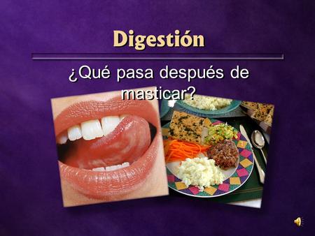 Digestión ¿Qué pasa después de masticar?.