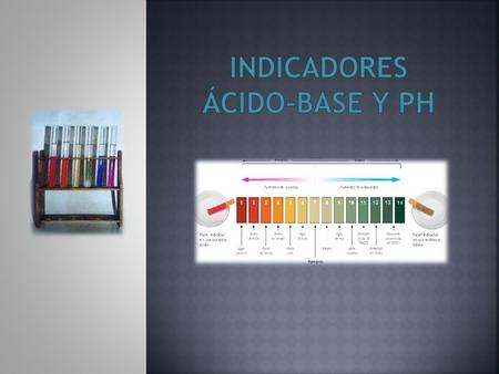 Indicadores ácido-base y pH