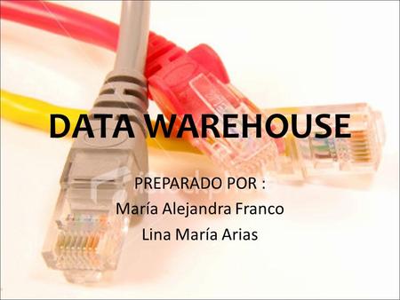 DATA WAREHOUSE PREPARADO POR : María Alejandra Franco Lina María Arias.