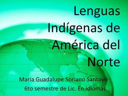 Lenguas Indígenas de América del Norte