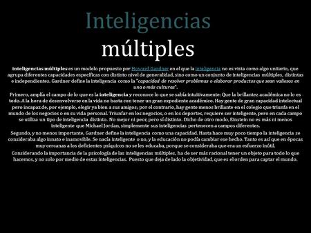 Inteligencias múltiples