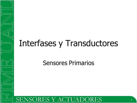 Interfases y Transductores