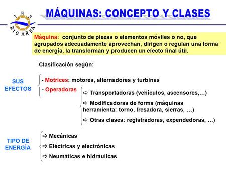 MÁQUINAS: CONCEPTO Y CLASES
