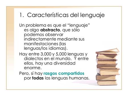 1. Características del lenguaje