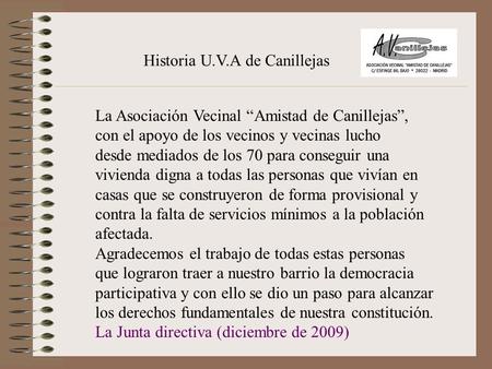 Historia U.V.A de Canillejas