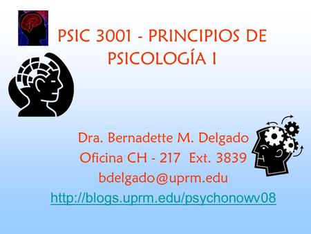 PSIC PRINCIPIOS DE PSICOLOGÍA I