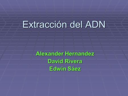 Alexander Hernandez David Rivera Edwin Sáez