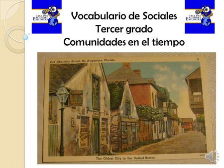 Vocabulario de Sociales Tercer grado Comunidades en el tiempo.