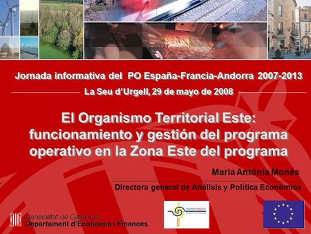 Jornada informativa del  PO España-Francia-Andorra