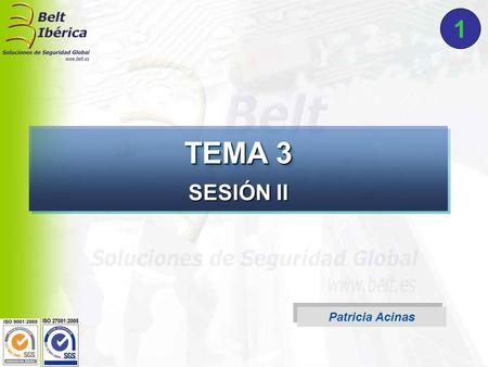 Patricia Acinas TEMA 3 SESIÓN II 1. Patricia Acinas TEMA 3: CARACTERÍSTICAS DE LA INFORMACIÓN EN EMERGENCIAS. 2.