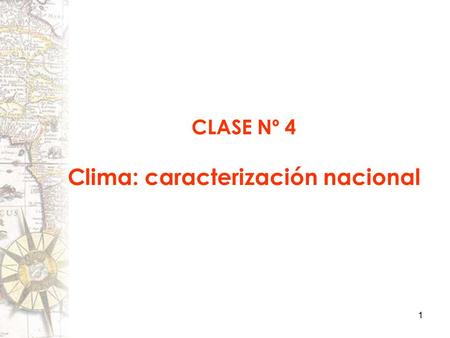 Clima: caracterización nacional