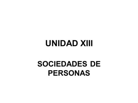 SOCIEDADES DE PERSONAS