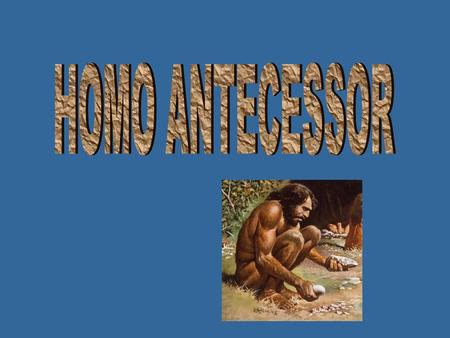 Significa hombre explorador. En 1994 en Atapuerca (Burgos) se encontraron los restos del Homo Antecessor que vivió hace más de un millón de años y hoy.