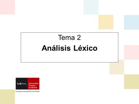 Tema 2 Análisis Léxico.