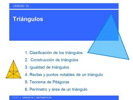 Triángulos 1. Clasificación de los triángulos
