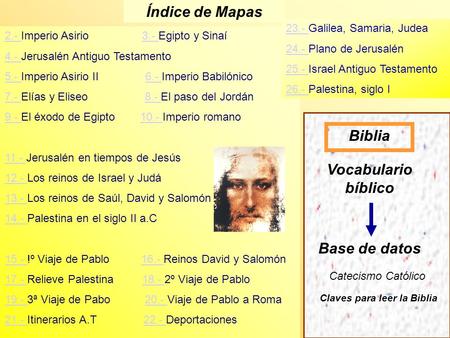 Índice de Mapas Biblia Vocabulario bíblico Base de datos