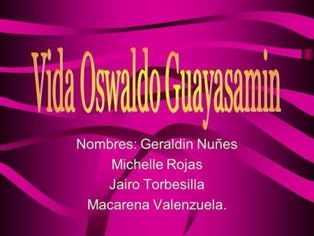 Vida Oswaldo Guayasamin