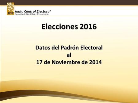 Datos del Padrón Electoral