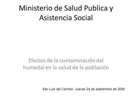 Ministerio de Salud Publica y Asistencia Social