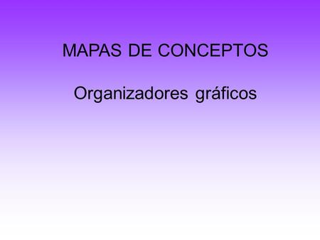 MAPAS DE CONCEPTOS Organizadores gráficos. CONTENIDO Objetivos Definición Organizadores gráficos conceptuales Cómo se representan Ejemplos Referencias.