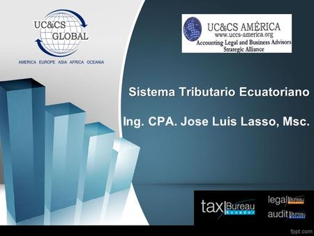 Sistema Tributario Ecuatoriano Ing. CPA. Jose Luis Lasso, Msc.