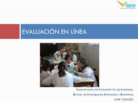 Departamento de Evaluación de Aprendizajes, División de Investigación, Evaluación y Estadística ANEP CODICEN EVALUACIÓN EN LÍNEA.