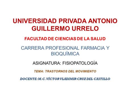 UNIVERSIDAD PRIVADA ANTONIO GUILLERMO URRELO
