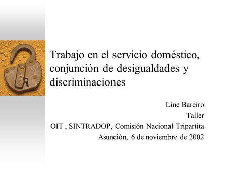 Line Bareiro Taller OIT , SINTRADOP, Comisión Nacional Tripartita