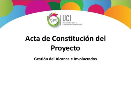 Acta de Constitución del Proyecto
