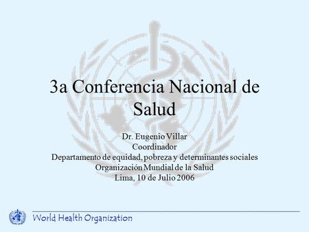 3a Conferencia Nacional de Salud