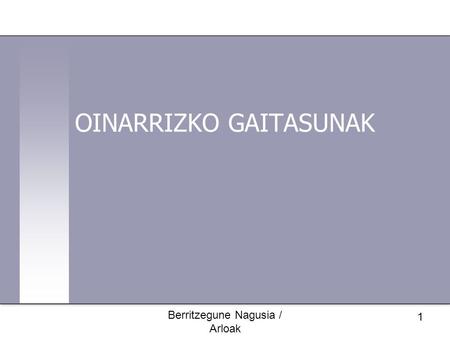 OINARRIZKO GAITASUNAK