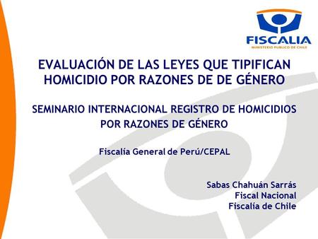 Sabas Chahuán Sarrás Fiscal Nacional Fiscalía de Chile
