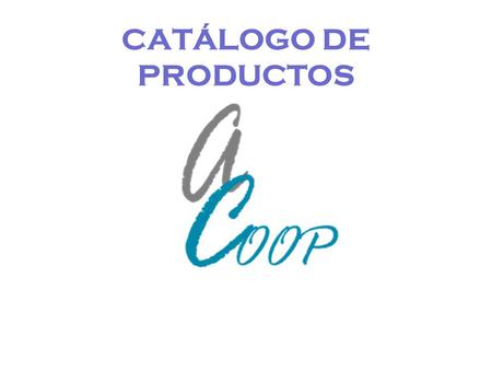 CATÁLOGO DE PRODUCTOS.