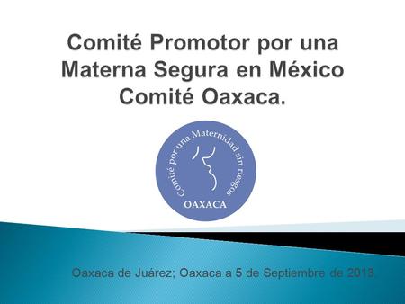 Oaxaca de Juárez; Oaxaca a 5 de Septiembre de 2013.