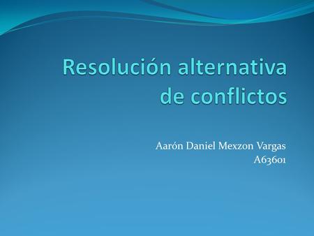 Resolución alternativa de conflictos